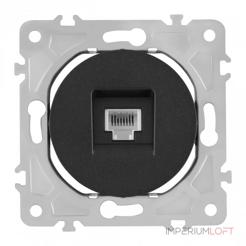 Розетка телефонная, RJ11 202.51-1.black
