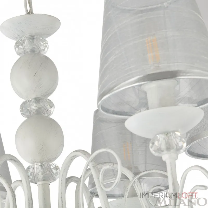 Подвесная люстра Arte Milano AM347620 347620/6 WT+SL Подвесная люстра Arte Milano AM347620 347620/6 WT+SL