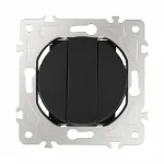 Выключатель трёхклавишный, 10AX 250V 202.30-3.black