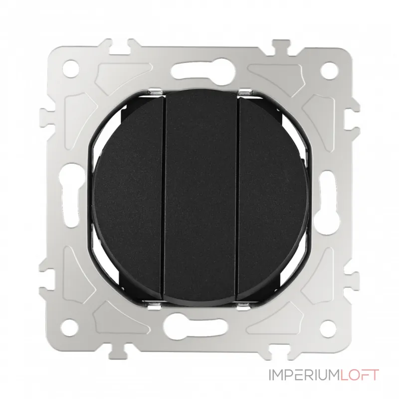 Выключатель трёхклавишный, 10AX 250V 202.30-3.black