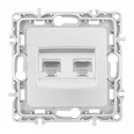 Розетка RJ45 х 2 217.45-2.silver