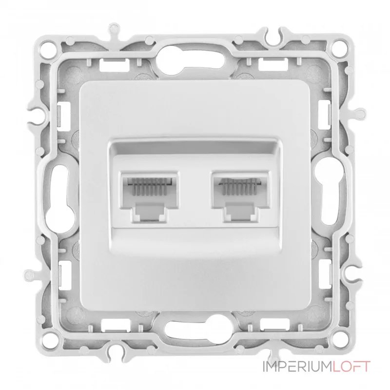 Розетка RJ45 х 2 217.45-2.silver Розетка RJ45 х 2 217.45-2.silver