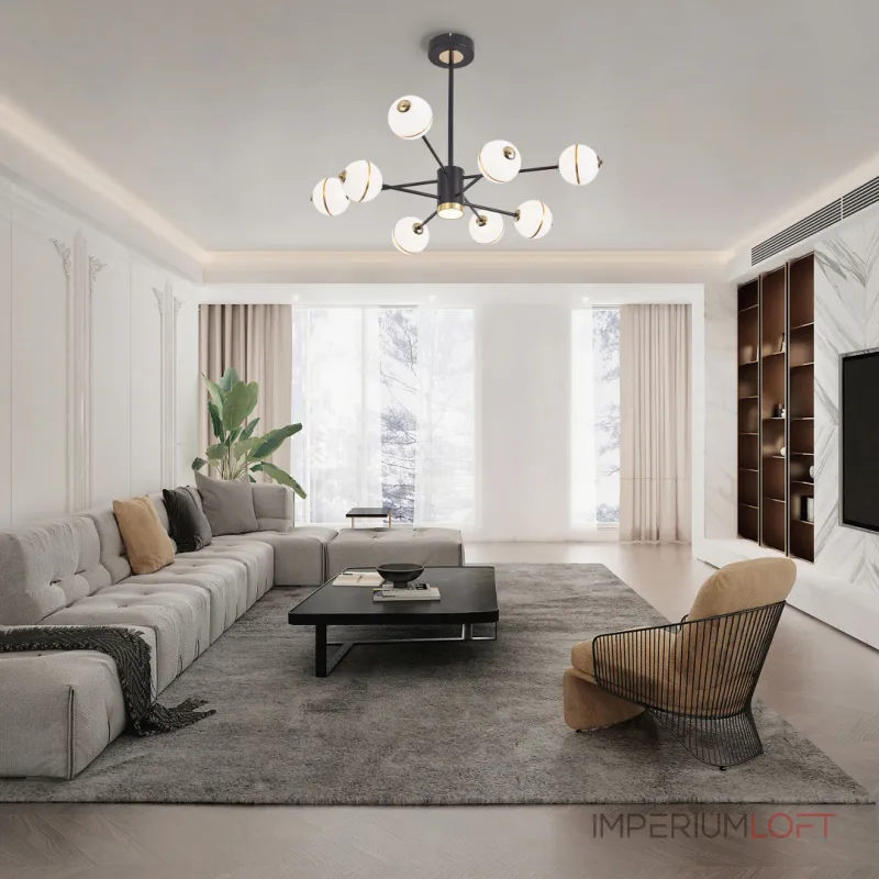 Люстра на штанге Arte Milano Ferrara-72069 272069/8 BK Люстра на штанге Arte Milano Ferrara-72069 272069/8 BK