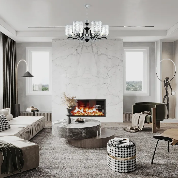 Люстра подвесная Arte Milano Florentia-6787 306787/6 Bk/Ni от ImperiumLoft