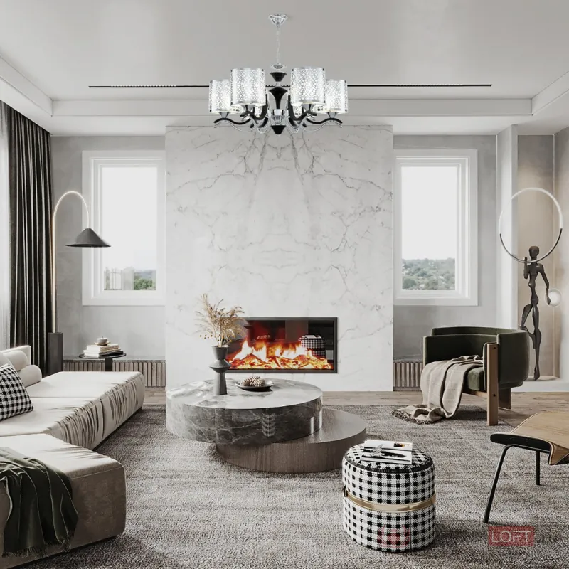 Люстра подвесная Arte Milano Florentia-6787 306787/6 Bk/Ni от ImperiumLoft