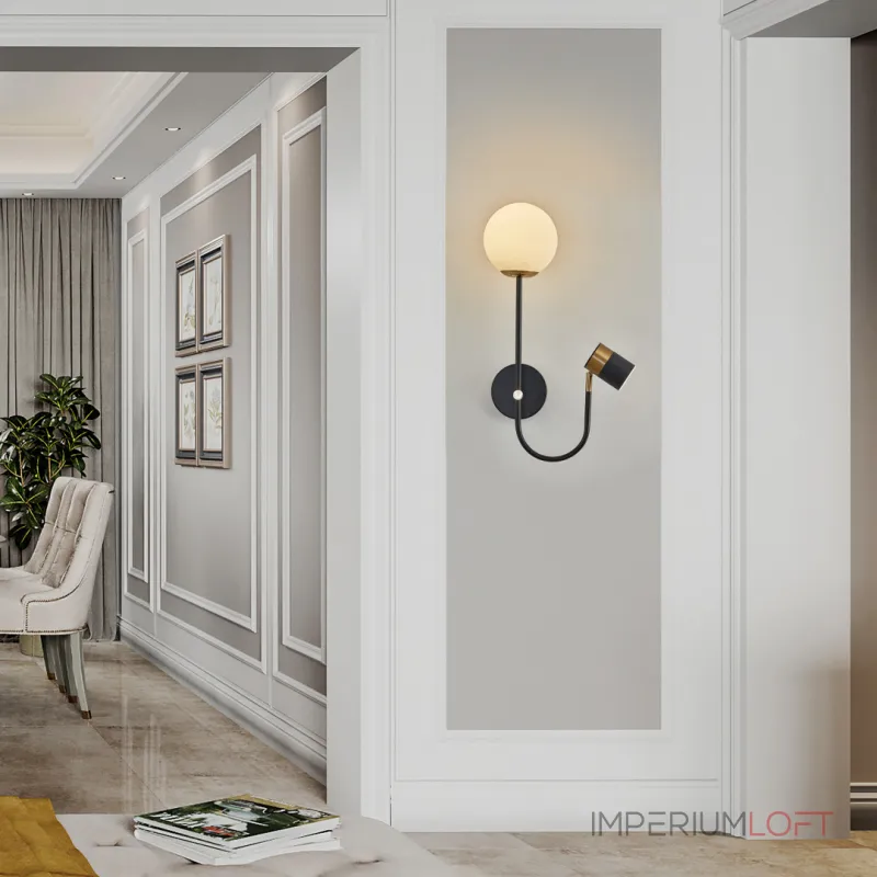 Бра Arte Milano Ferrara-71040 274802/1+1B BK/GD