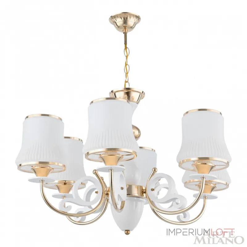 Подвесная люстра Arte Milano Florentia-1097 301097/6 Wh/Gd Подвесная люстра Arte Milano Florentia-1097 301097/6 Wh/Gd