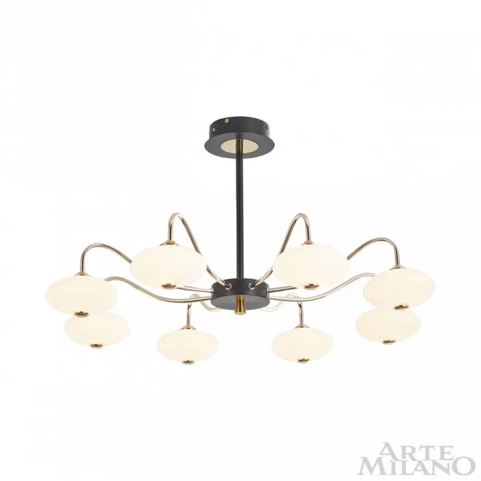 Люстра светодиодная Arte Milano Neapolis-73908 273908/8 BK/GD от ImperiumLoft