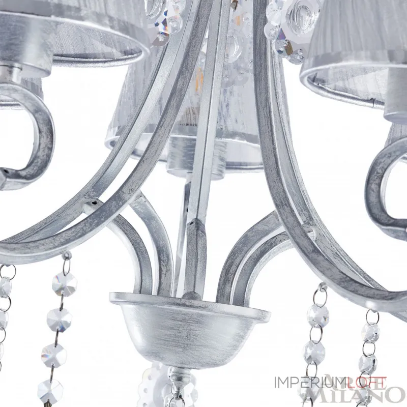 Подвесная люстра Arte Milano Amalfi-7146 337146/5 WT+SL Подвесная люстра Arte Milano Amalfi-7146 337146/5 WT+SL