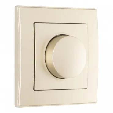 Диммер 500W с рамкой однопостовой Arte Milano SET06-1-48-1 shampan