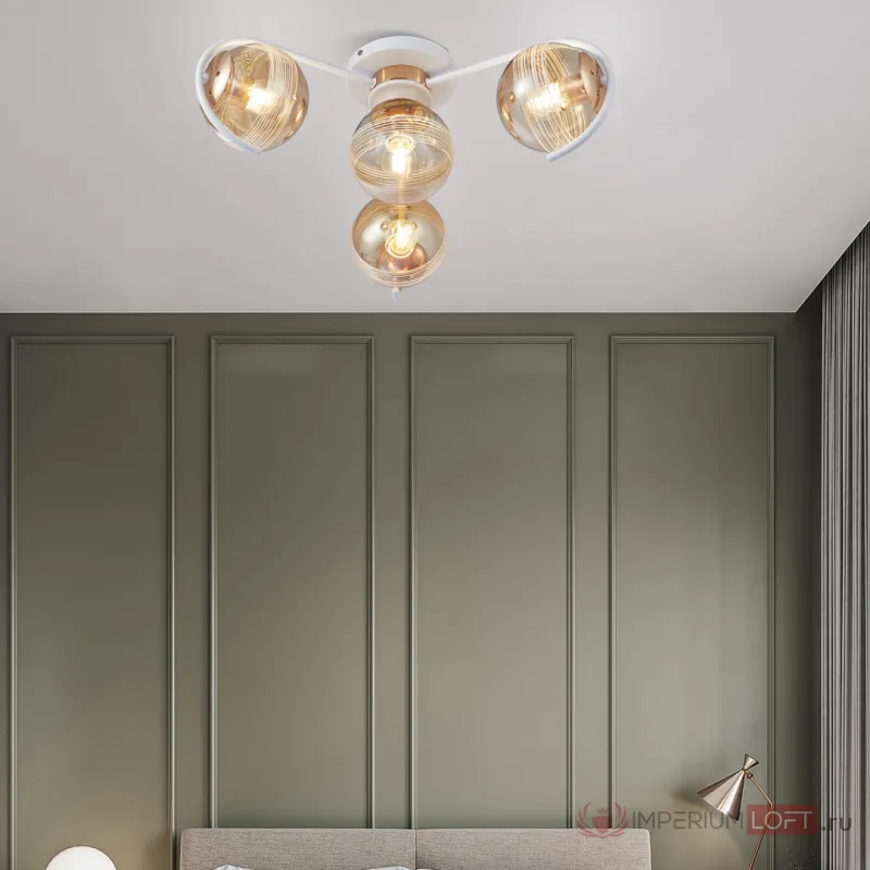 Люстра Arte Milano AMALFI-326208 326208/3+1 WH+FG от ImperiumLoft