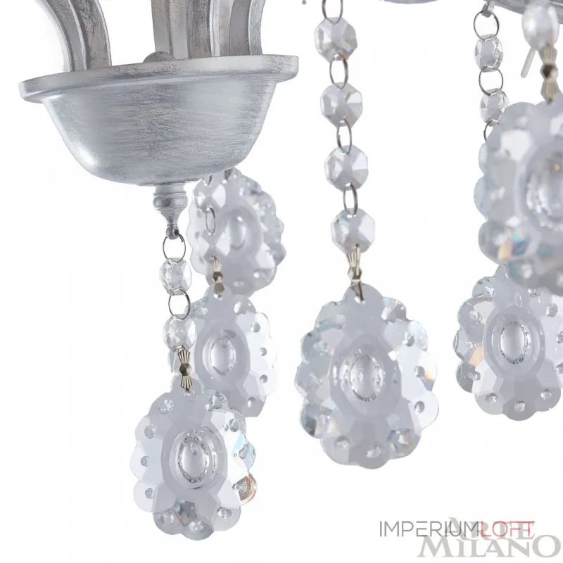 Подвесная люстра Arte Milano Amalfi-7146 337146/5 WT+SL Подвесная люстра Arte Milano Amalfi-7146 337146/5 WT+SL