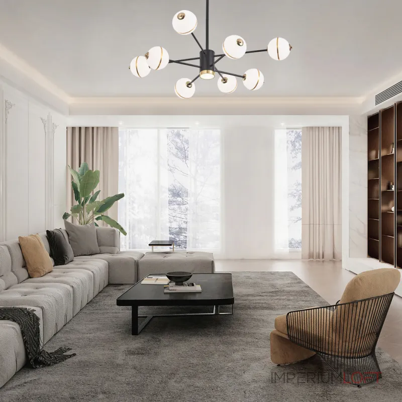 Люстра на штанге Arte Milano Ferrara-72069 272069/8 BK Люстра на штанге Arte Milano Ferrara-72069 272069/8 BK