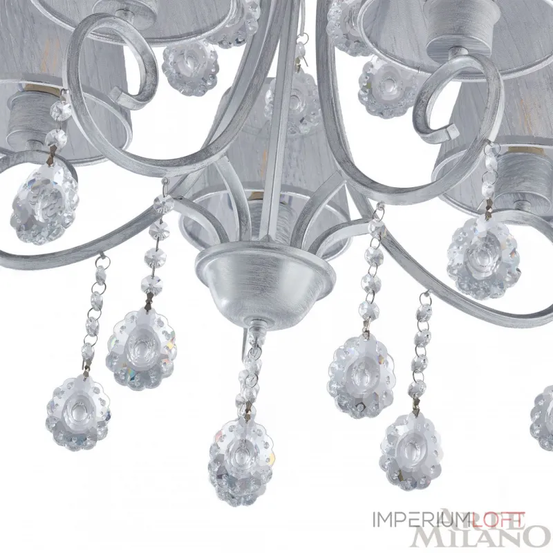 Подвесная люстра Arte Milano Amalfi-7146 337146/5 WT+SL Подвесная люстра Arte Milano Amalfi-7146 337146/5 WT+SL