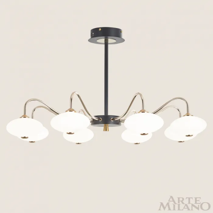 Люстра светодиодная Arte Milano Neapolis-73908 273908/8 BK/GD от ImperiumLoft