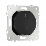 Кнопка дверного звонка с подсветкой, 10A 250V 202.37-1.black от ImperiumLoft