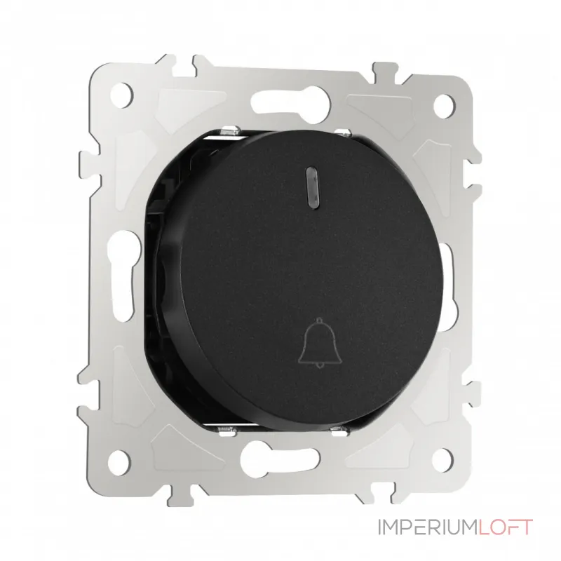 Кнопка дверного звонка с подсветкой, 10A 250V 202.37-1.black от ImperiumLoft