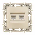 Розетка RJ45 х 2 217.45-2.shampan