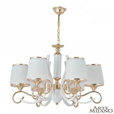Подвесная люстра Arte Milano Florentia-3857 303857/6 Wh/Gd Подвесная люстра Arte Milano Florentia-3857 303857/6 Wh/Gd