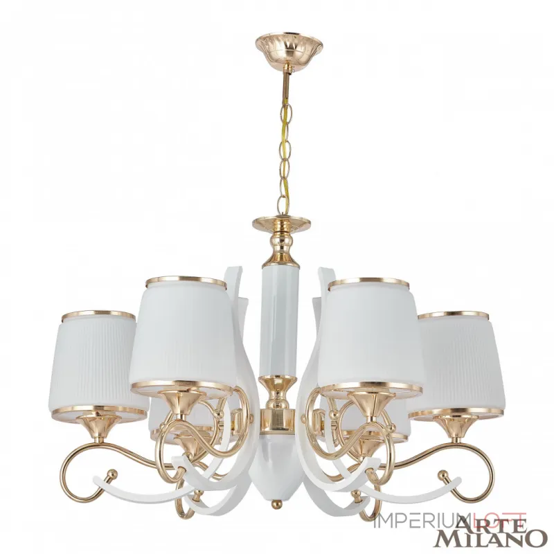 Подвесная люстра Arte Milano Florentia-3857 303857/6 Wh/Gd Подвесная люстра Arte Milano Florentia-3857 303857/6 Wh/Gd