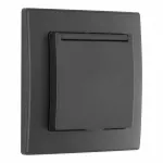 Комплект розетки с заземлением и шторками Arte Milano SET06-1-41-1 black