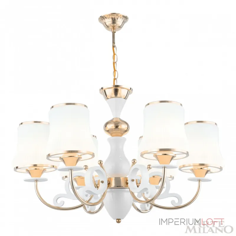 Подвесная люстра Arte Milano Florentia-1097 301097/6 Wh/Gd Подвесная люстра Arte Milano Florentia-1097 301097/6 Wh/Gd