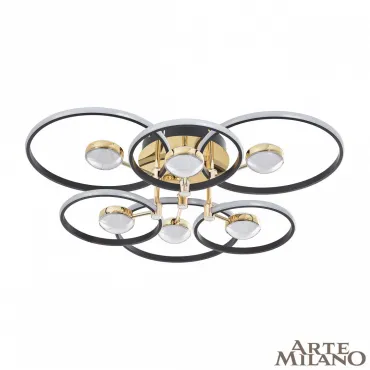 Светильник светодиодный Arte Milano Ferrara-76140 276140/6+6 BK/GD Светильник светодиодный Arte Milano Ferrara-76140 276140/6+6 BK/GD