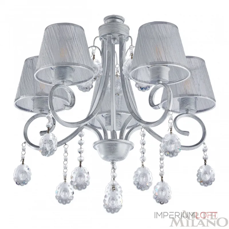 Подвесная люстра Arte Milano Amalfi-7146 337146/5 WT+SL Подвесная люстра Arte Milano Amalfi-7146 337146/5 WT+SL