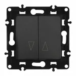 Выключатель жалюзи, 10A 250V 217.38-2.black от ImperiumLoft