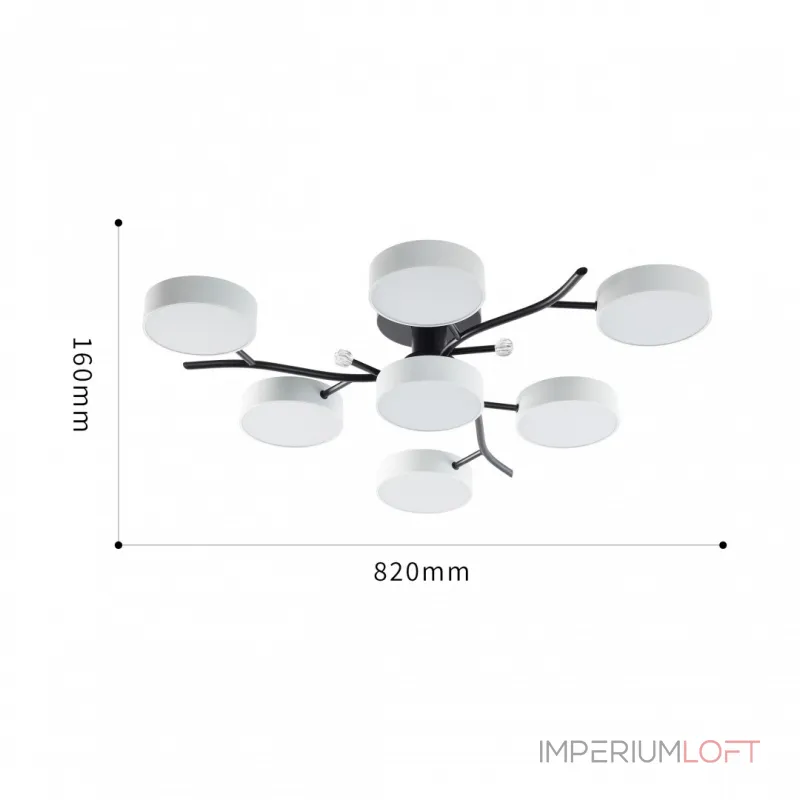 Светильник светодиодный Arte Milano Ferrara 256606/6+1 Bk/Wh