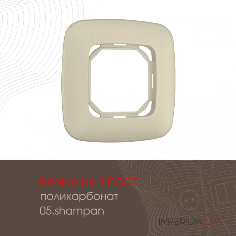 Рамка из поликарбоната на 1 пост 505.05-1.shampan