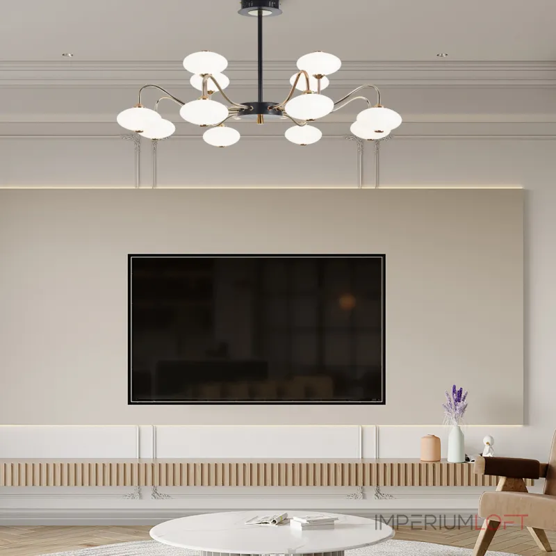 Люстра на штанге Arte Milano Neapolis-73908 273908/12 BK/GD