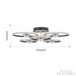 Светильник светодиодный Arte Milano Ferrara-76140 276140/6+6 BK/GD