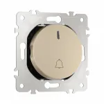 Кнопка дверного звонка с подсветкой, 10A 250V 202.37-1.shampan от ImperiumLoft