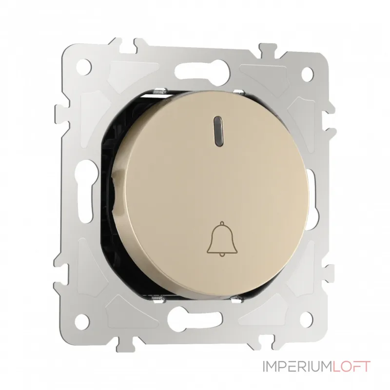 Кнопка дверного звонка с подсветкой, 10A 250V 202.37-1.shampan от ImperiumLoft Кнопка дверного звонка с подсветкой, 10A 250V 202.37-1.shampan от ImperiumLoft