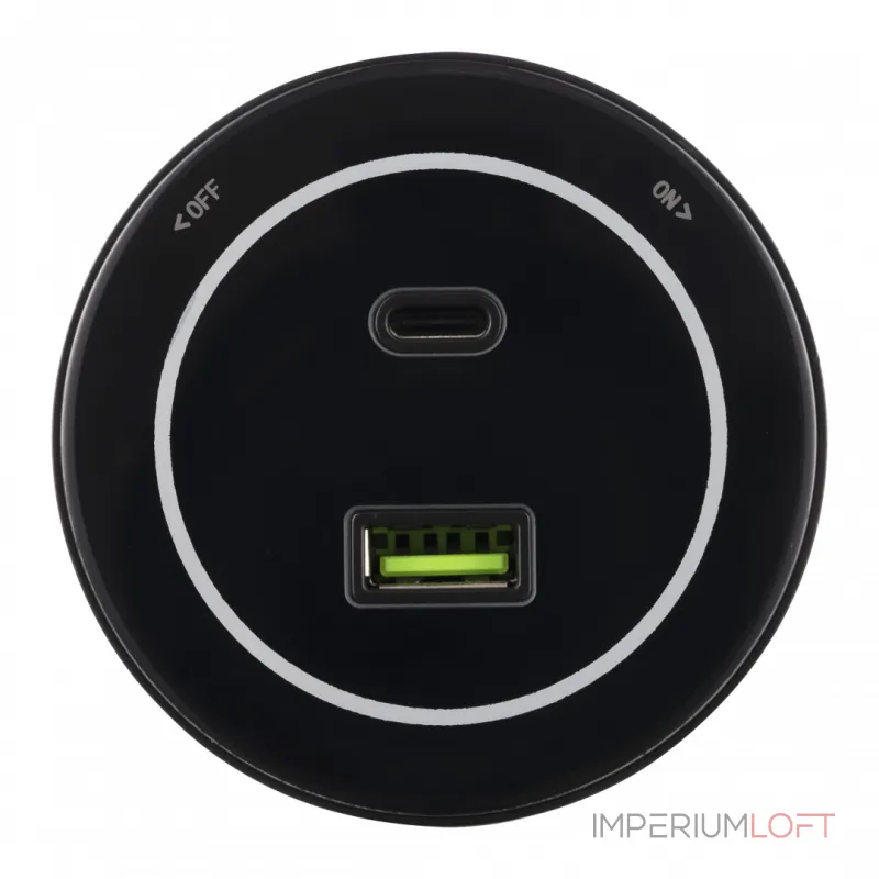 Трековая розетка, 3.1A 250V 399732TS/USB-Type-C Black от ImperiumLoft Трековая розетка, 3.1A 250V 399732TS/USB-Type-C Black от ImperiumLoft