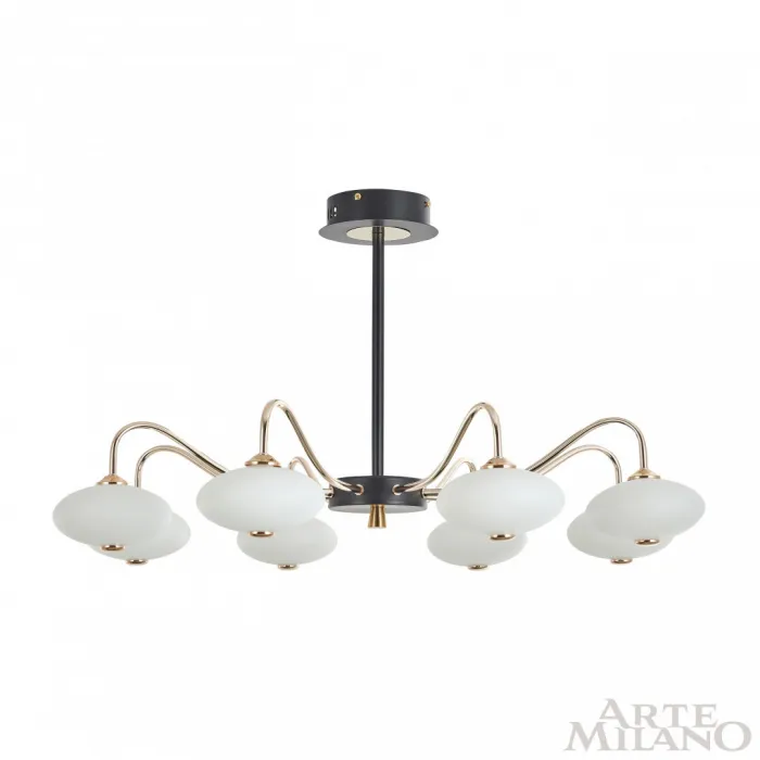 Люстра светодиодная Arte Milano Neapolis-73908 273908/8 BK/GD от ImperiumLoft