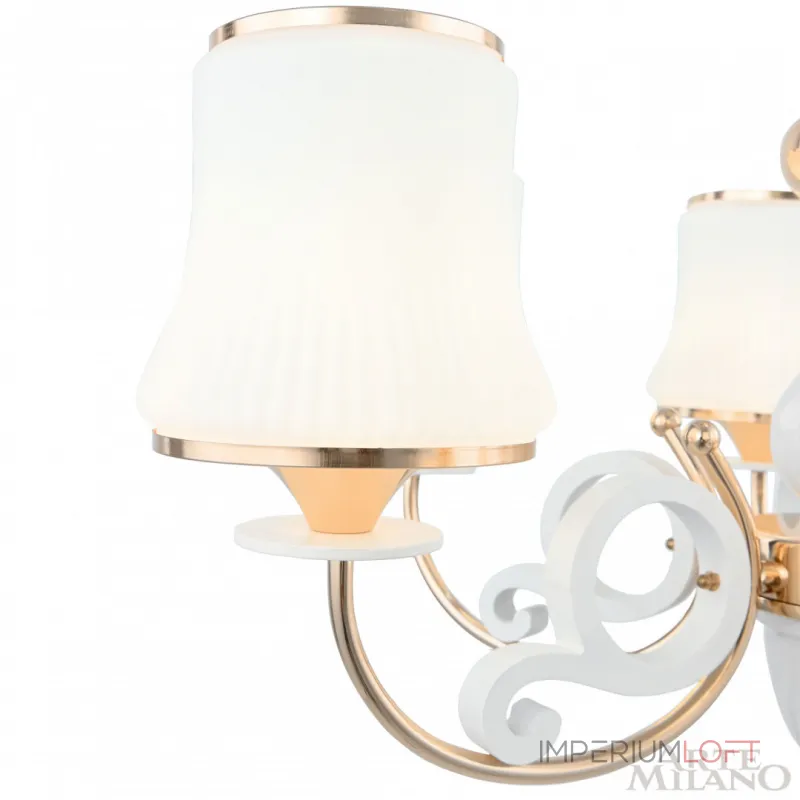 Подвесная люстра Arte Milano Florentia-1097 301097/6 Wh/Gd Подвесная люстра Arte Milano Florentia-1097 301097/6 Wh/Gd