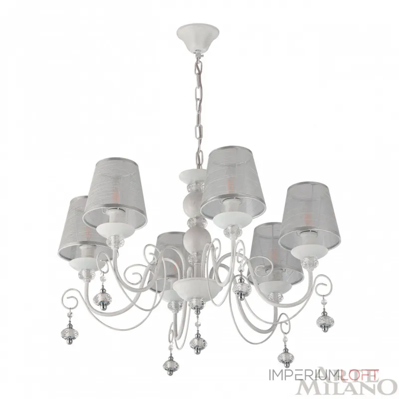 Подвесная люстра Arte Milano AM347620 347620/6 WT+SL Подвесная люстра Arte Milano AM347620 347620/6 WT+SL