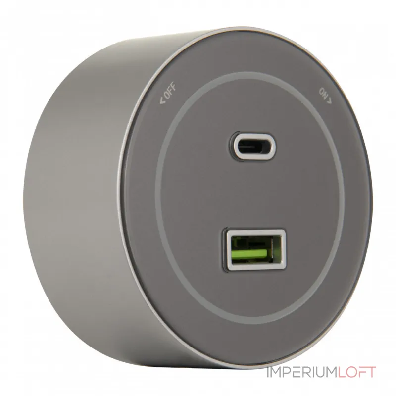 Трековая розетка, 3.1A 250V 399732TS/USB-Type-C Silver от ImperiumLoft Трековая розетка, 3.1A 250V 399732TS/USB-Type-C Silver от ImperiumLoft
