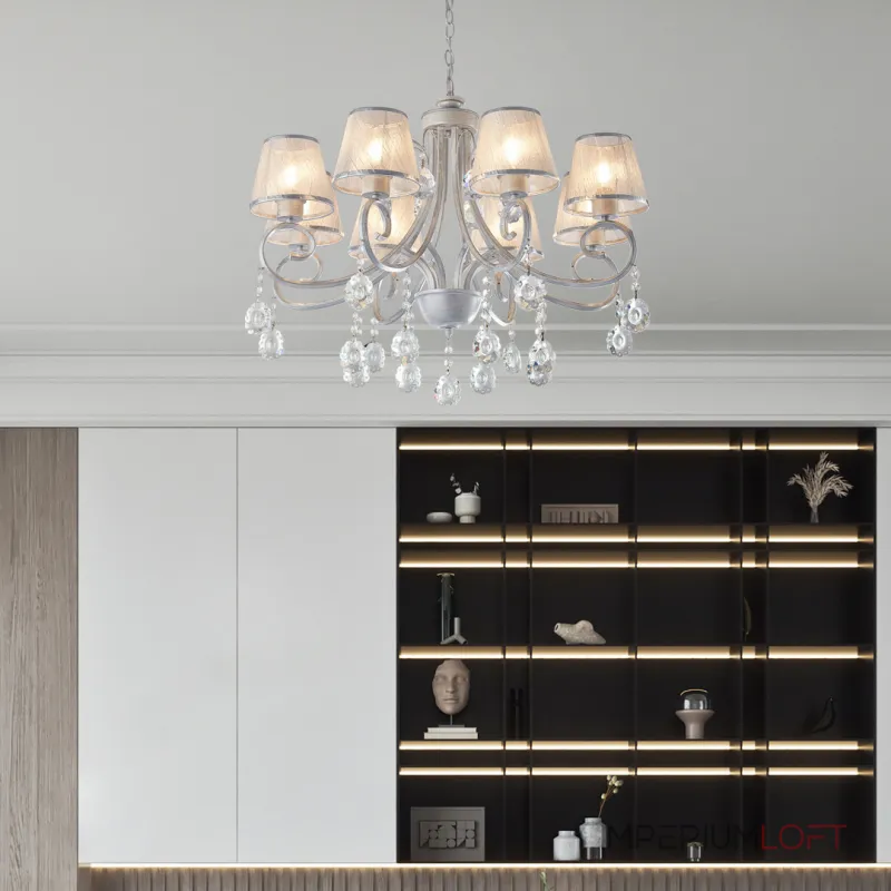 Подвесная люстра Arte Milano Amalfi-7146 337146/8 WT+SL Подвесная люстра Arte Milano Amalfi-7146 337146/8 WT+SL