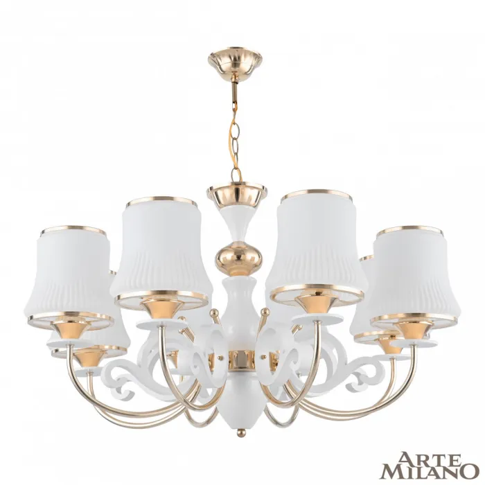 Люстра подвесная Arte Milano Florentia-1097 301097/8 Wh/Gd от ImperiumLoft