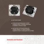 Выключатель одноклавишный с подсветкой, 10AX 250V 203.31-1.shampan от ImperiumLoft