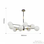 Люстра на штанге Arte Milano Neapolis-72708 272708/9 BK/GD