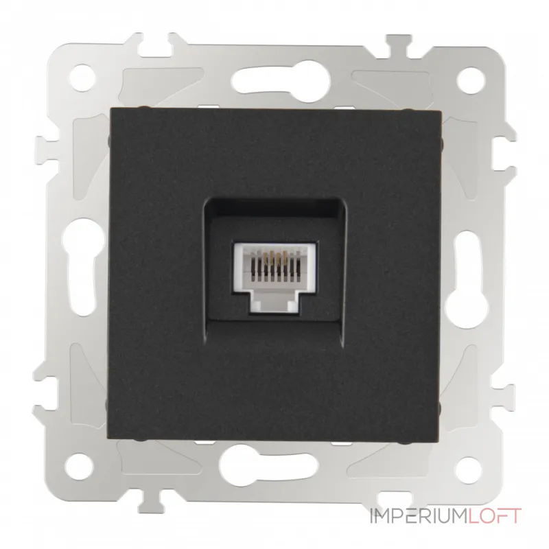 Розетка телефонная RJ11 203.51-1.black от ImperiumLoft