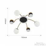 Потолочная люстра Arte Milano Ferrara-71040 272040/6 BK/GD