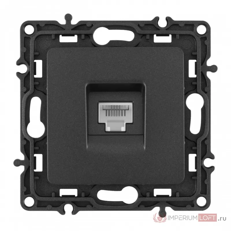 Розетка телефонная, RJ11 217.51-1.black от ImperiumLoft