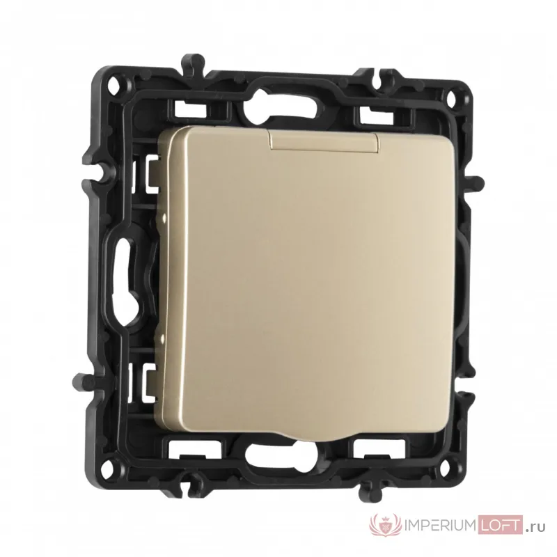 Розетка с заземлением, шторками и защитной крышкой, 16A 250V 217.41-1.shampan от ImperiumLoft