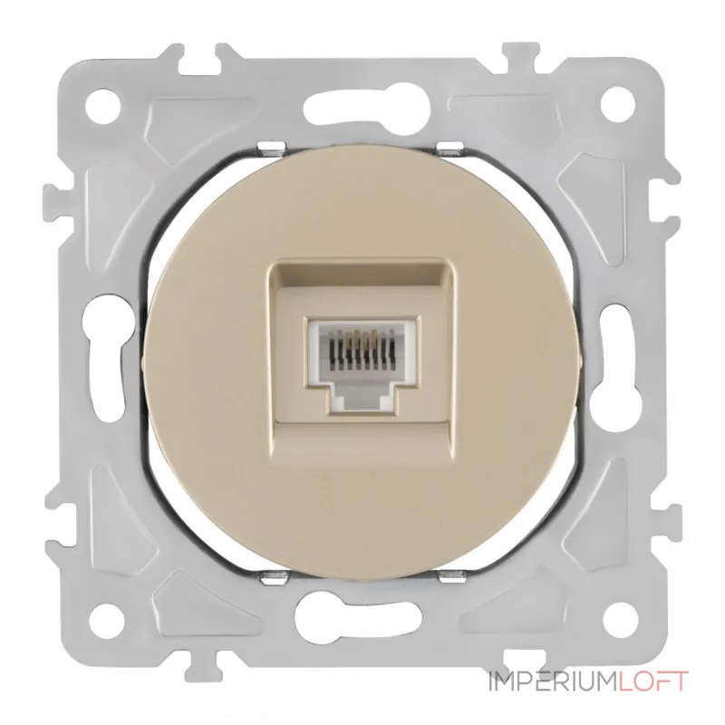 Розетка телефонная, RJ11 202.51-1.shampan