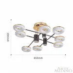 Светильник светодиодный Arte Milano Ferrara-71399 271399/8 BK/GD